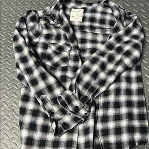 YoungLA men’s Black and White Plaid Men's Shirt size L